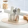 Plastic Wall Mount Utensil Holder For Chopsticks Forks Spoons With Drain Board Modern Kitchen Organization 20X10X13.8Cm