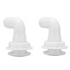 2pcs Boat Thru Hull Fittings White 1in Plastic 90 Degree Thru Hull Connector For RVs Boats