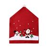 Qiaochi Christmas Non-woven Chair Cover with Cartoon Santa and Snowman Design