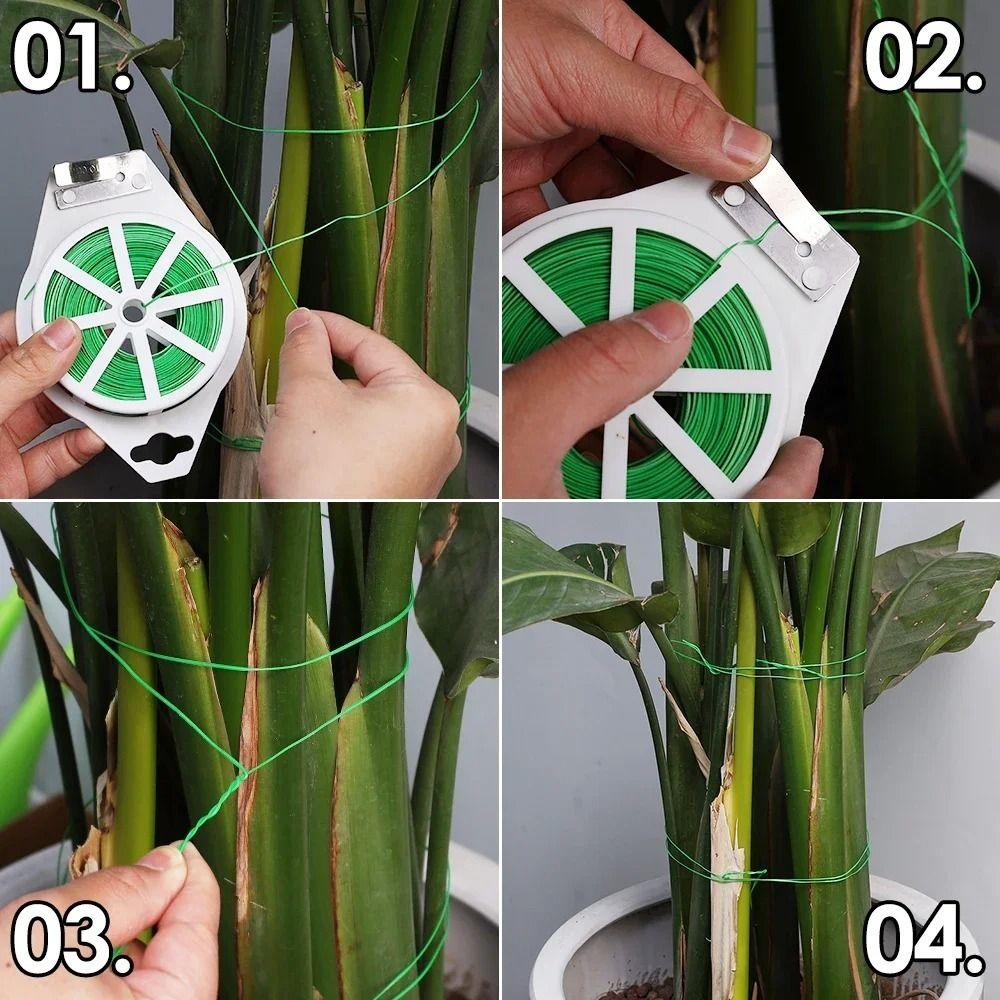 50/100/200m Garden Cable Ties Plant Twist Ties Plant Bundle Iron Wire Power Wire Loop Tape