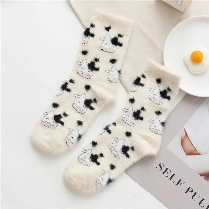 Womens Plush Slipper Socks Winter Non Slip Fuzzy Warm House Booties with Grips Cozy Fleece Lined Floor Socks for Women Gift
