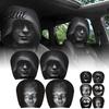 Decorative Car Headrest Protectors 4 Pcs Halloween Covers  Creepy Ghost Face Seat Fun Driving Party Supplies Protector  Universal Auto Decor