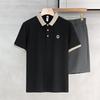 Men's Short Sleeve Slim-Fit Polo Shirt - Trendy Korean & British Style with Lapel