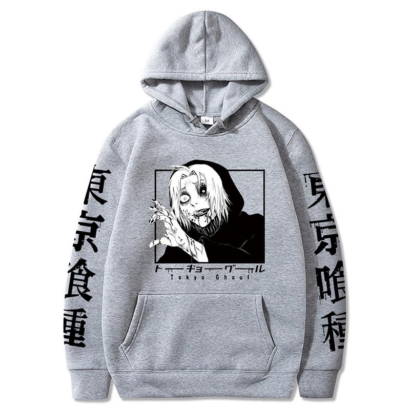 Anime Tokyo Ghoul Takizawa Seido Printed Hooded Men Women Gothic Vintage Hoodies Casual Streetwear Harajuku Unisex Sweatshirt