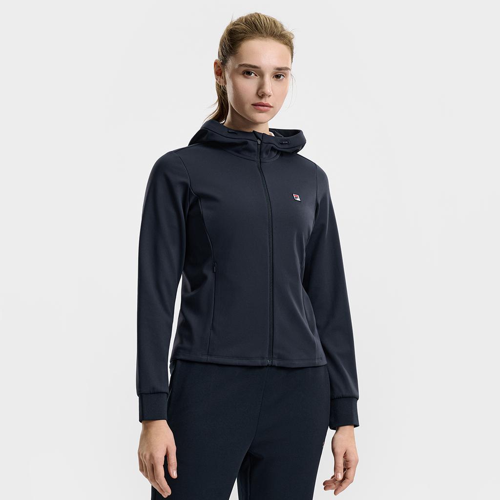 Fila Tennis Minimalist Classic Fashion Retro Sports Casual Tennis Versatile Comfortable Hooded Jacket Women jackets Sky-Blue A11W613511FBU