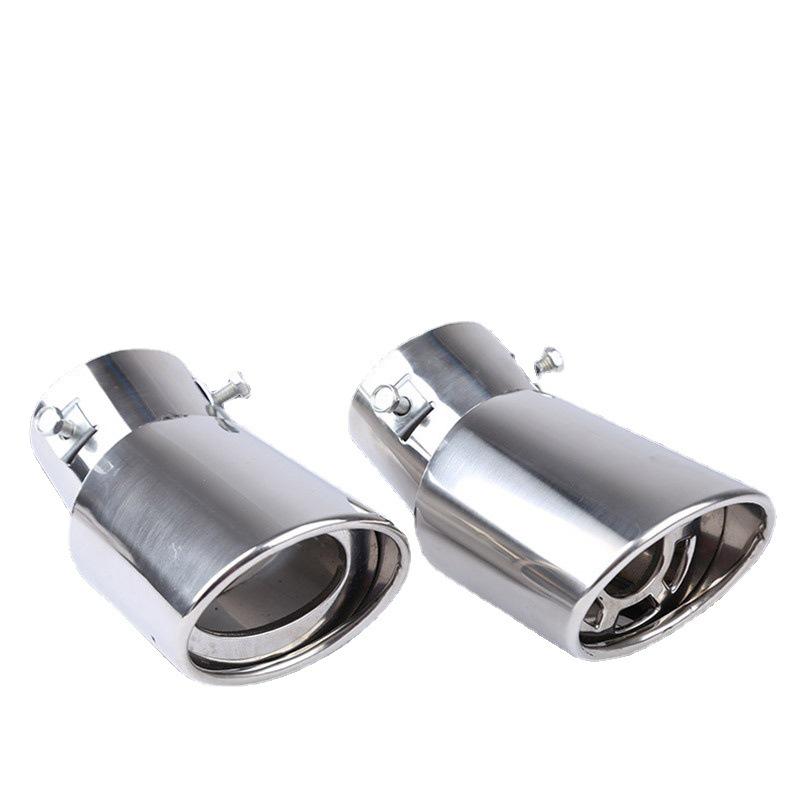 Stainless Steel Car Muffler Tailpipe - Universal Fit, Bent Design