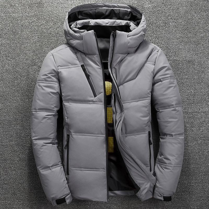 

Autumn and Winter Men s Down Jacket Korean Version of The Short Thickened Men s Outdoor Large Size Winter Jacket XS світло-сірого кольору