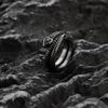 European American Titanium Steel Snake King Ring for Men Hip Hop Fashion Stainless Steel Jewelry Gift