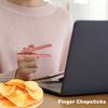 1 Pair Finger Chopsticks Food Grade Reusable Gamers Chopsticks Snack Tong Chip Grabber Tools Food Holder Clip Tweezers Gamer Christmas Gift