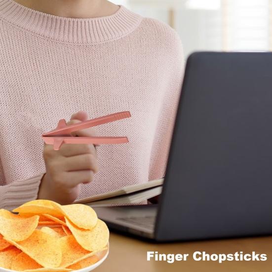 1 pár prstových hůlek, opakovaně použitelných, potravinářských, hráčských hůlek, kleště na svačinu, chytač chipsů, nástroje, držák na jídlo, klip, pinzeta, hráčský vánoční dárek