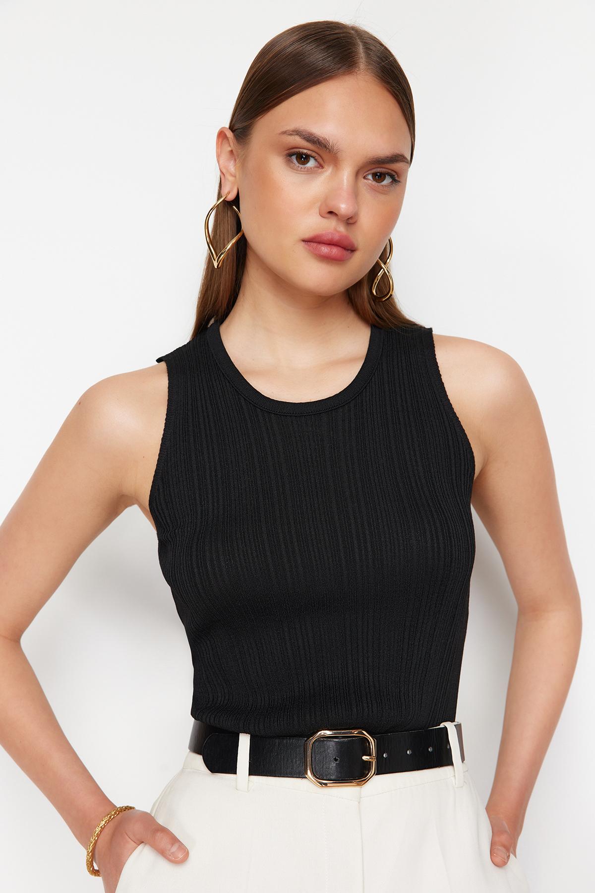 

Женская модная новая блузка Черная трикотажная блузка One Size мятный