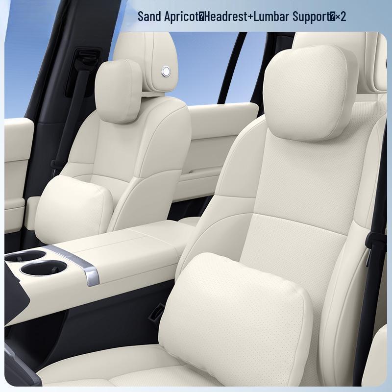 Comprehensive Car Interior Set: Headrest Neck Pillow & Lumbar Support for Hongqi S9T