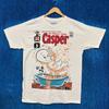 Casper The Friendly Ghost Cartoon Beige T-Shirt Size Large Unisex T-Shirt
