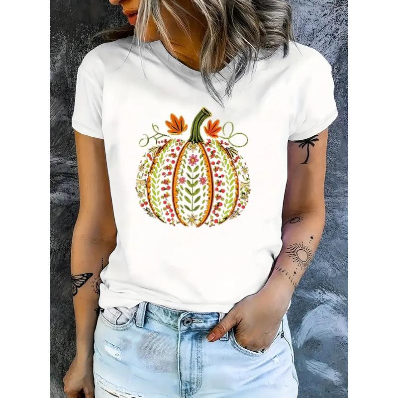 Women Casual Short Sleeve Tee 1 Pcs 100% Heavy Cotton - Comfortable Crew Neck, Soft Adorable Tees Tops