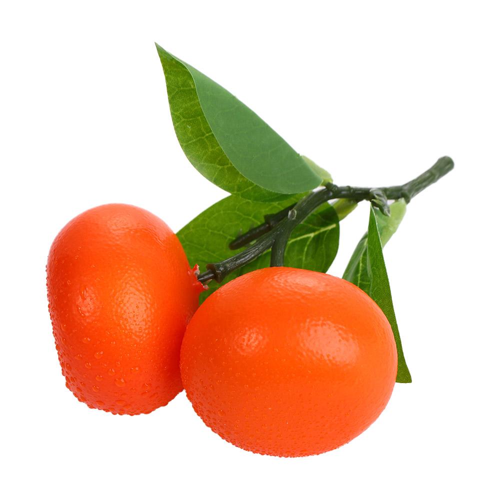 Home Ornaments Imitation Fruits Fruit Display with Fruits and Leaves Party Decor Fake Oranges Tangerine Model Artificial Fruit