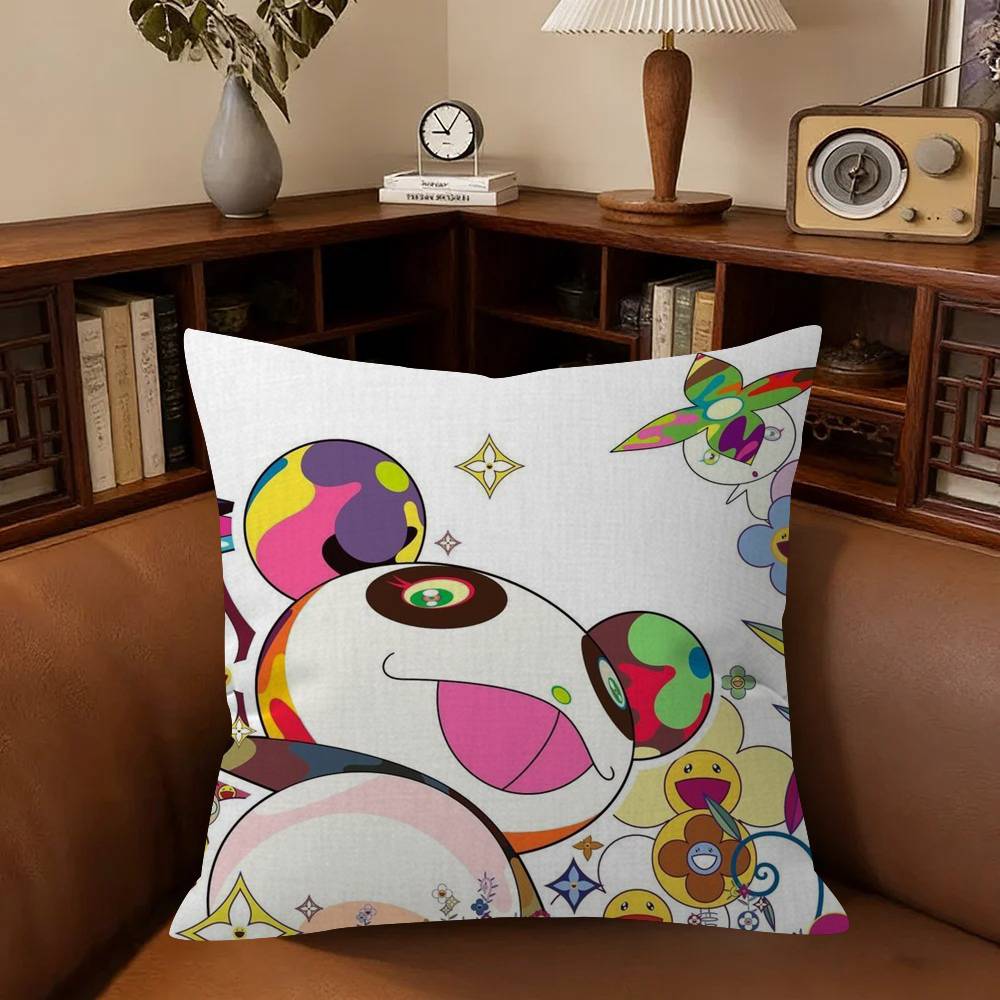 Art Murakami Takashi Storage Personalized Pillow Cover Kids Bedroom Wild Party Decor Pillowcase Kid Birthday Shower Gift