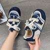 Fashion Fashion Mix Color Velcro Strap Sneakers Women 2025 Autumn Cute Round Toe Flat Heel Casual Shoes Soft Non Slip Sports Sneakers