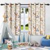 2Pcs Blackout Curtains Fresh Flowers Plants Leaf Bedroom Living Room Darkening Thermal Insulated Grommet Window Curtain Drape