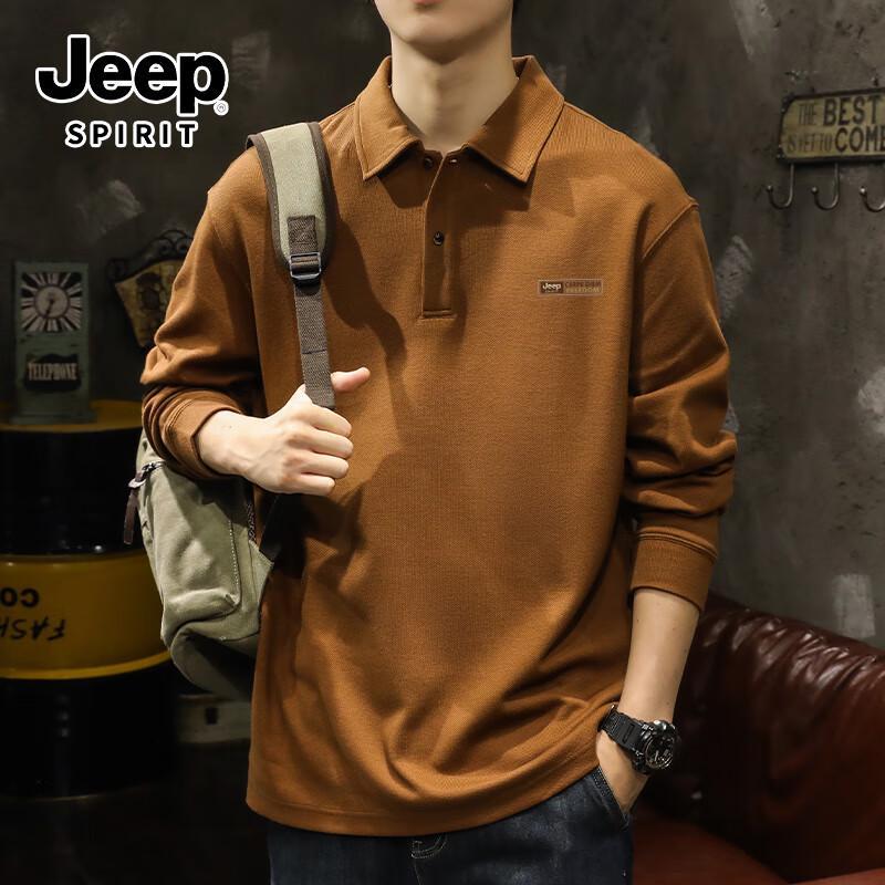 Мужская ретро-футболка-поло с длинным рукавом JEEP SPIRIT M