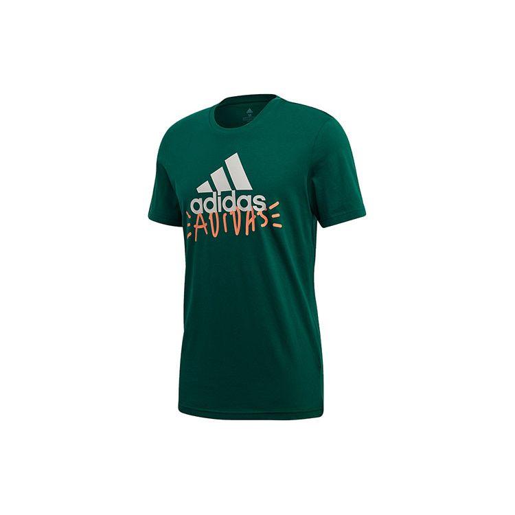 

Adidas Doodle Basic Bos Short Sleeve T-Shirt Men Tops Green FN1733 M