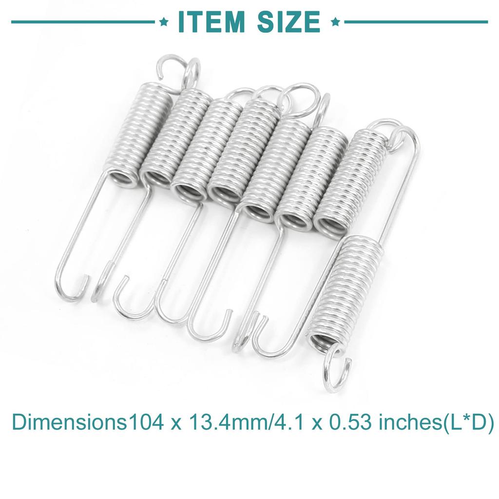 ACROPIX Handbrake Clutch Pedal Return Spring Motorcycle Repair Parts Universal Silver Tone 10pcs