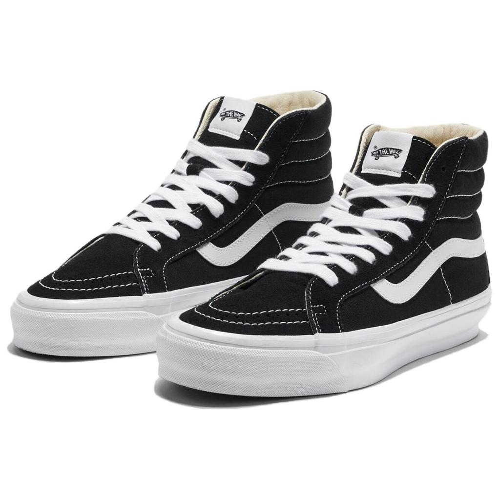 Vans Premium Sk8-Hi 38 Reissue Unisex Black White Suede Canvas Padded Collar VN000CR0BA2
