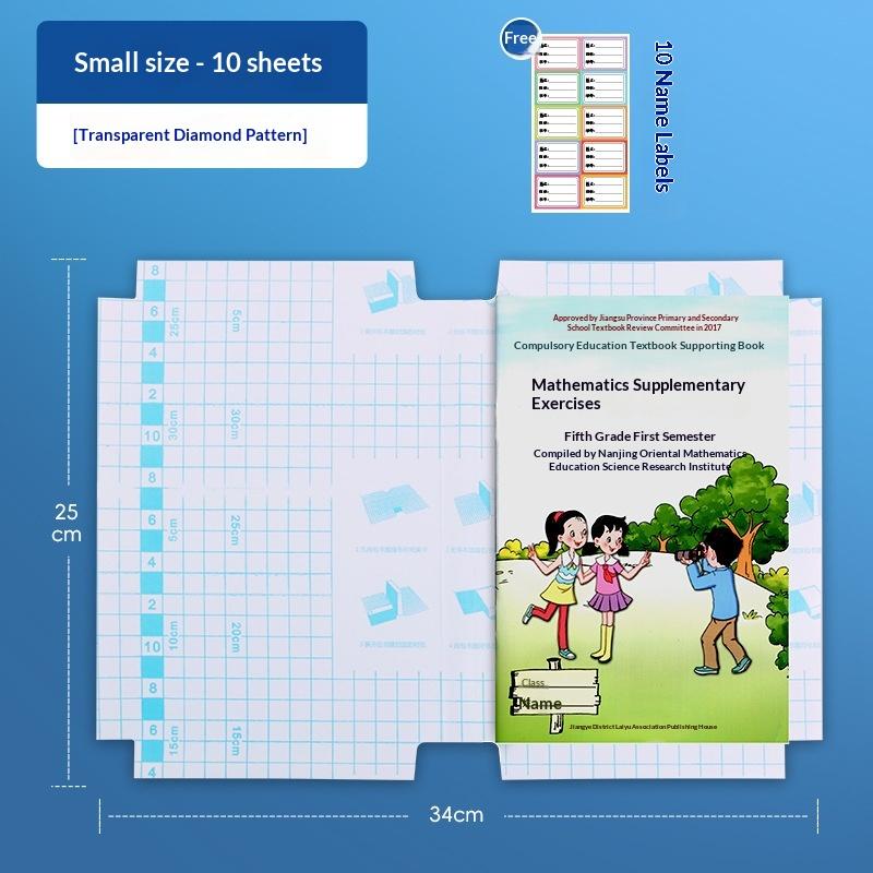 

10/30 Sheets Self Adhesive Book Cover Wrapper Waterproof Transparent Book Protective Cover School Student Textbook Skin Sleeve