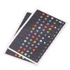 4PCS PVC Material Ukulele Chord Stickers Multi-color Ukulele Note Sticker  For Beginner