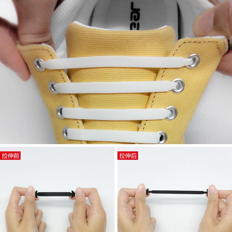 12/16pcs Silicone Semicircle Shoelaces Without Ties Elastic Laces Sneakers Men Women Colorful Casual Shoes Lace Lazy Accessories