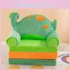 Söt Hopfällbar Liggstol i Plysch för Barn med PP Bomullskudde för Lekplats