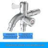 Dier 304 Stainless Steel Dual-Outlet Washing Machine Faucet