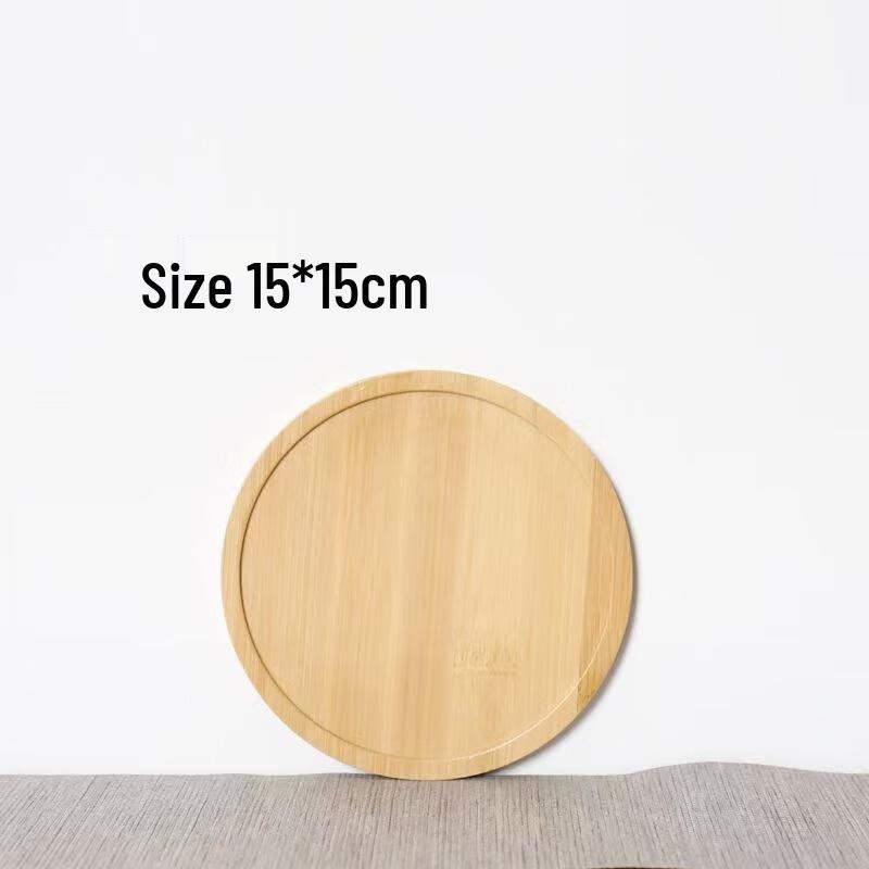 WQ Деревянный круглый поднос для подачи 15x15cm
