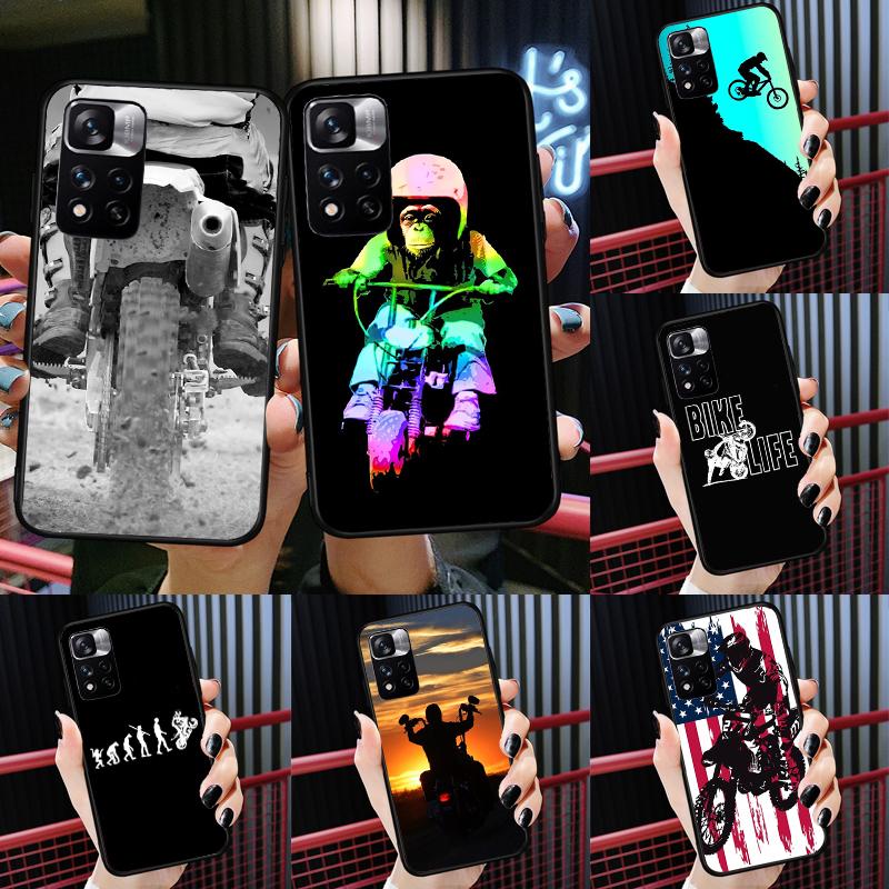 Moto Bike Motocross Case For Xiaomi Redmi 14C 13C 10C 12C Redmi Note 13 14 Pro 12 11 9 10 9S 10S 11S 12S Cover