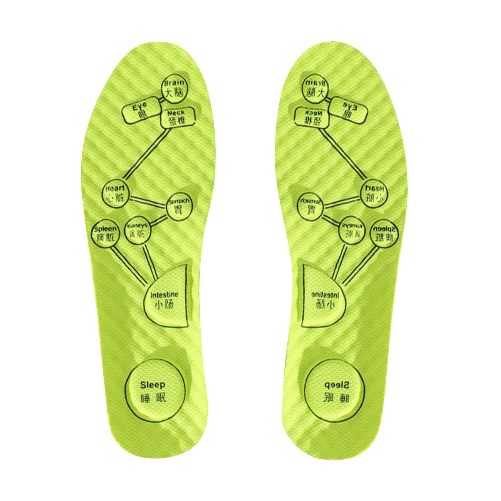 

Стелька для акупрессуры ног для мужчин и женщин, мягкие дышащие спортивные подушки, впитывающие пот, дезодорирующая стелька, подушечки для обуви 46 зелёный