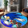 1pc Sonic4 Design Printed Area Round Carpet for Bedroom Living Room Home Decor Rugs Mat Non Slip Mat Rug for Bedside