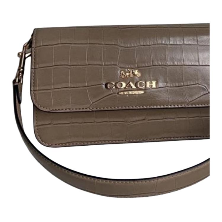 Coach Brynn 23 Metal Logo Detachable Shoulder Strap Leather Crossbody Bag Medium Women Bags Brown CN061-SVST