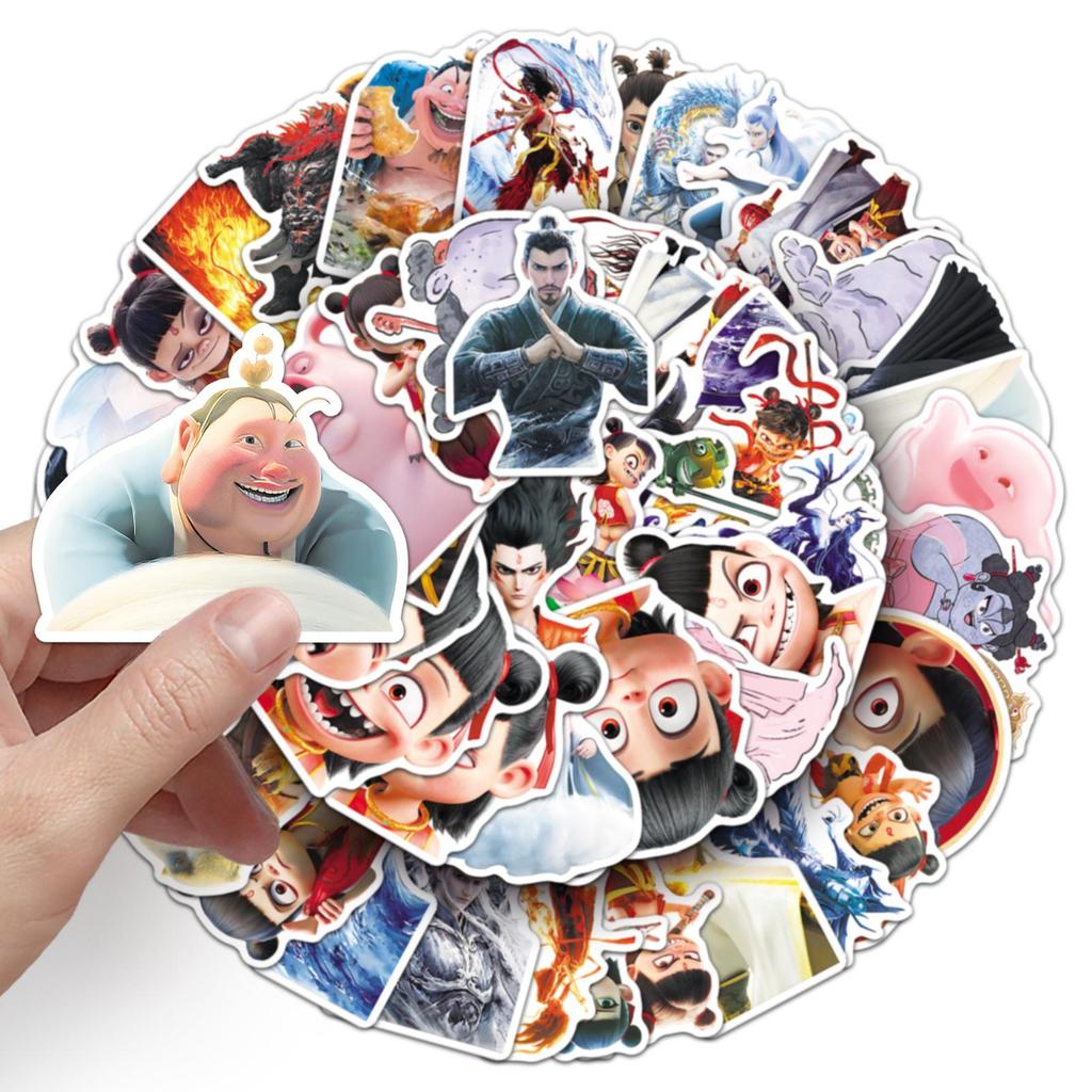 Nezha Graffiti Stickers: 60 Sheets of Chinese Animation for Phone Cases & Computers - Hot Seller