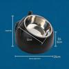 Cat Ear Shaped Elevated Stainless Steel Pet Bowl Non-Slip Scratch Resistant Feeder for Small Cat Dog Food Water