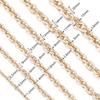 5 Yards/Roll Metal Aluminum Chain O-Shaped Chains for Jewelry Findings Bracelet Necklace Clothing Accessories Supplies
