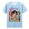 Boys Girls Round Neck Casual Printed Short-sleeved T-shirt Top