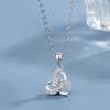 Tingxiang S925 Silver Four-Leaf Clover Necklace for Women - Korean Style, Elegant Clavicle Chain, Simple Design.