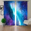 2-Piece Galaxy Tree Shadow Print Curtains Privacy Semi-Blackout Rod Pocket Drapes For Bedroom Living Room Study Kitchen - Modern