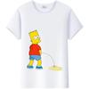 Casual Disney Cartoon Simpson Harajuku T-shirt Summer Blouses Ladies Men White Tees Tops Short Sleeve Blouses Women 90S Tshirt