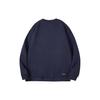 Li Ning Sports Lifestyle Series Solid Color Logo Running Pullover Fleece Sweatshirt Men Sweatshirt Navy-Blue AWDTD83-4