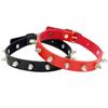Black PU Leather Choker Necklace for Women Men Cool Punk Gothic Spike Biker Choker PU Leather Collar Studded Rock Necklace D