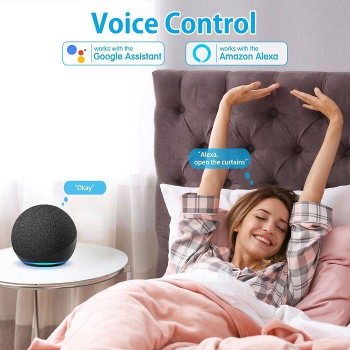 Prise Connectée WiFi - AIMOONSA - Pack 4 - 16A 3680W - Mesure consommation - Contrôle à distance