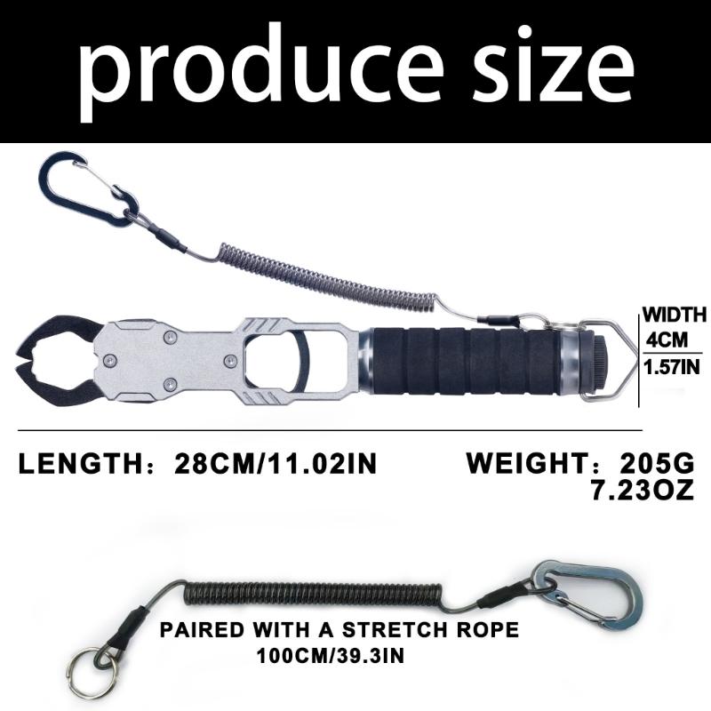 Fish Lip Grabber Fish Body Clamps Fishing Hand Tool Fish Clamps Fishing Gripper Fish Mouth Grabber Fish Controller Tongs