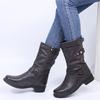 2021 Autumn/Winter Plus Size Women's Leather Boots - European American Style