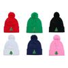 Women's European & American Christmas Tree Knit Hat - Warm Wool Embroidered Pullover for Autumn & Winter
