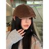 Fashion Retro Corduroy Newsboy Cap Unisex Large Head Size Warm Hat